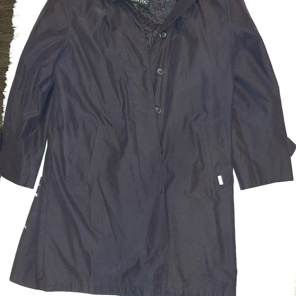 LONDON FOG Purple coat with removable hood - Picture 7 of 13